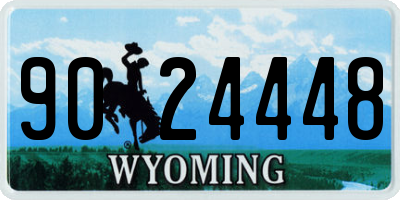 WY license plate 9024448