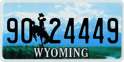 WY license plate 9024449