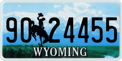 WY license plate 9024455