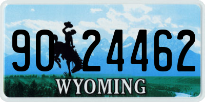 WY license plate 9024462