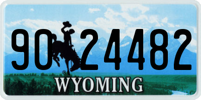 WY license plate 9024482