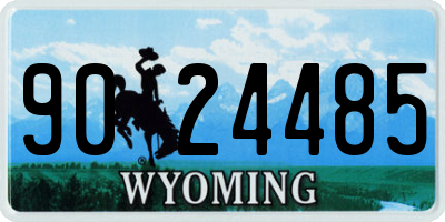 WY license plate 9024485
