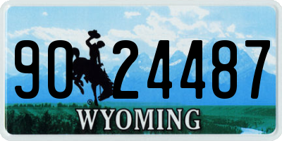 WY license plate 9024487