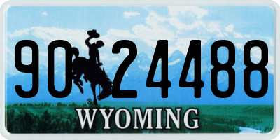 WY license plate 9024488