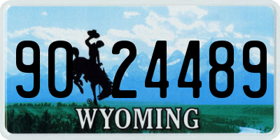 WY license plate 9024489