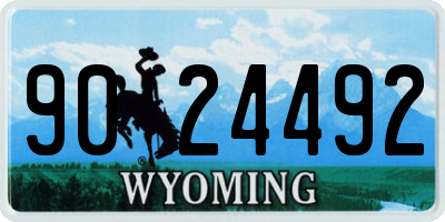 WY license plate 9024492