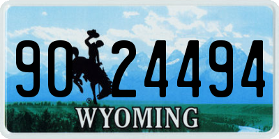WY license plate 9024494