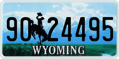 WY license plate 9024495