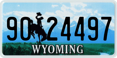 WY license plate 9024497