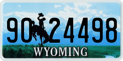 WY license plate 9024498