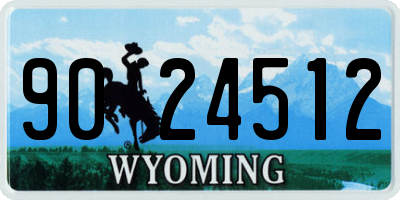 WY license plate 9024512