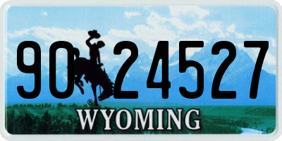 WY license plate 9024527