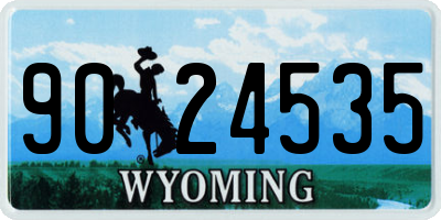WY license plate 9024535