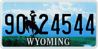 WY license plate 9024544