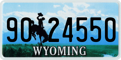 WY license plate 9024550