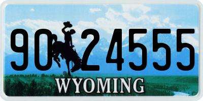 WY license plate 9024555