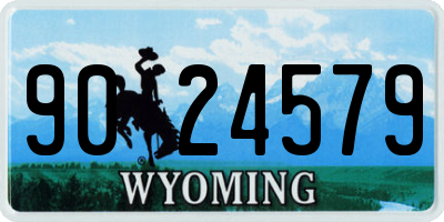 WY license plate 9024579