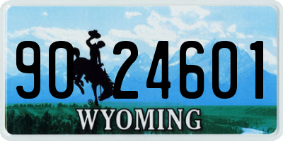 WY license plate 9024601
