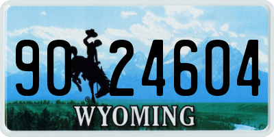 WY license plate 9024604