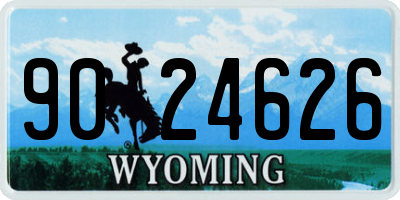 WY license plate 9024626