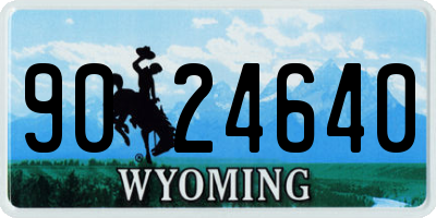 WY license plate 9024640