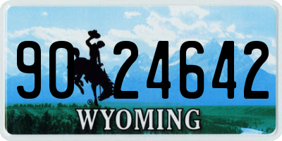 WY license plate 9024642