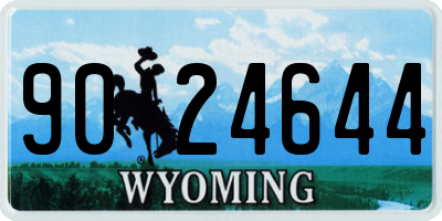 WY license plate 9024644
