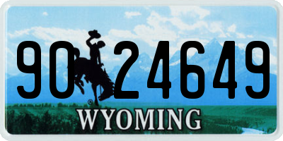 WY license plate 9024649