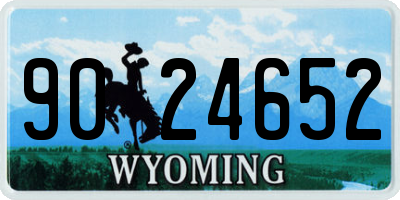 WY license plate 9024652
