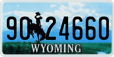 WY license plate 9024660