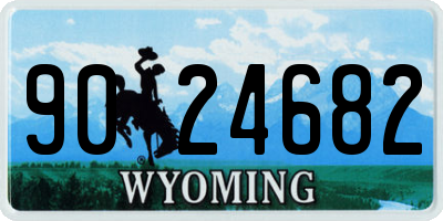 WY license plate 9024682