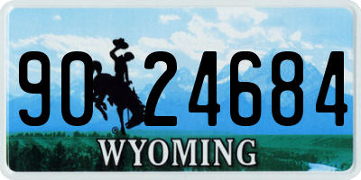 WY license plate 9024684