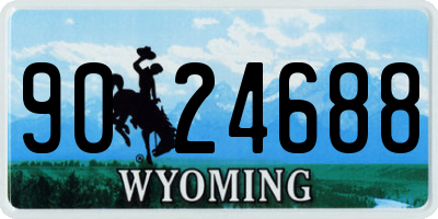 WY license plate 9024688
