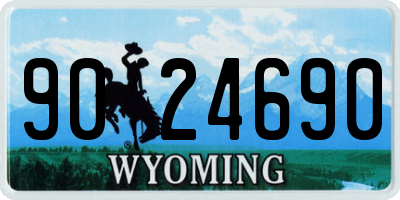 WY license plate 9024690