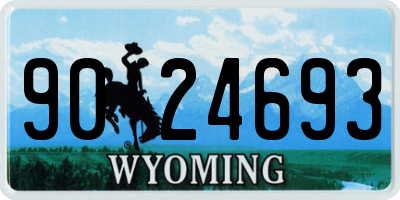 WY license plate 9024693