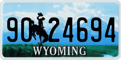 WY license plate 9024694