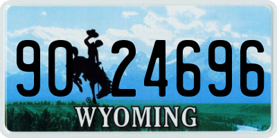 WY license plate 9024696