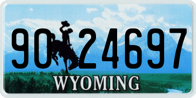 WY license plate 9024697