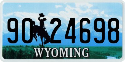 WY license plate 9024698