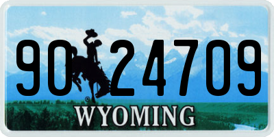 WY license plate 9024709