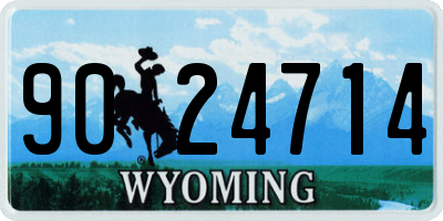 WY license plate 9024714