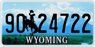 WY license plate 9024722
