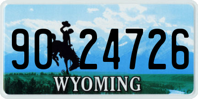 WY license plate 9024726