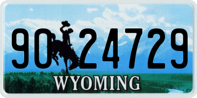 WY license plate 9024729