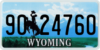 WY license plate 9024760