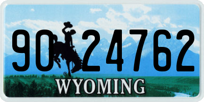 WY license plate 9024762