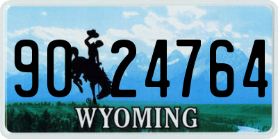 WY license plate 9024764