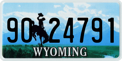 WY license plate 9024791