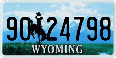 WY license plate 9024798