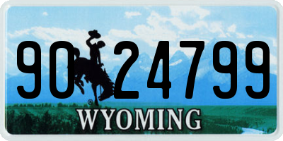 WY license plate 9024799